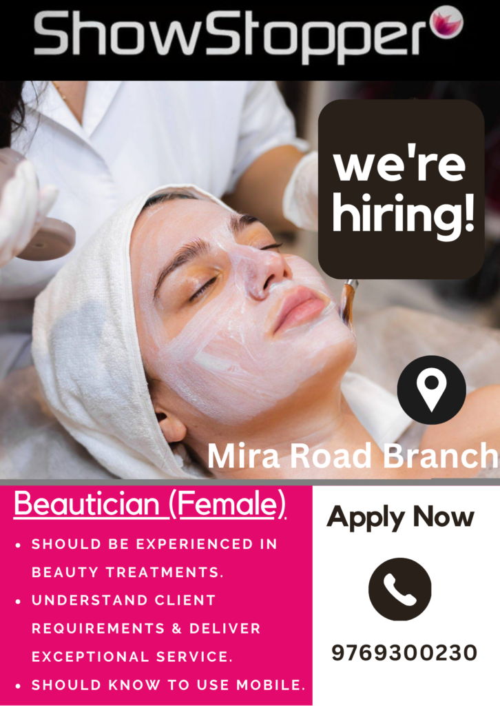 Beautician Job Vacancy Mira Road Mumbai