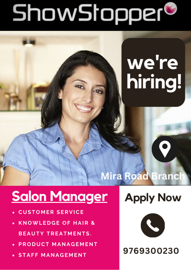 Salon manager jobs mira road mumbai